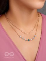 The Wonder Waters- Golden Layered Necklace With Anti-Tarnish Coating 