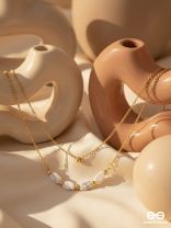 The Stepping Stones- Golden Layered Necklace With Anti-Tarnish Coating 