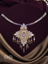 Samalya- The Decorated Diadem- Pearls, Stones and Beads Embroidered Neckpiece