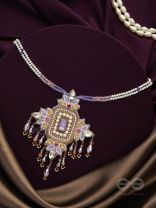 Samalya- The Decorated Diadem- Pearls, Stones and Beads Embroidered Neckpiece