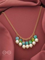 April Shower- Golden Pearls Necklace With Anti-Tarnish Coating 