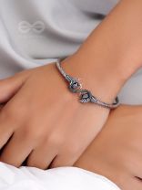 The Black Swan- Oxidised Bangle Bracelet