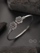 Fancy Florets - Oxidised Bangle Bracelet