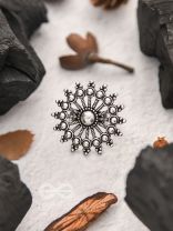 The Moon Glare- Oxidised Statement Ring