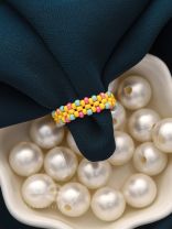 The Sunny Bubbles- Stretchable Colorful Beaded Ring