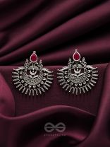 The Violet Vesper- Oxidised Embellished Earrings