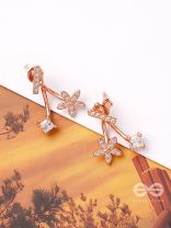 The Blossoming Vine- Golden Stud CZ Ear-Jackets