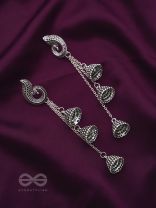 The Tolling Bells- Oxidised Jhumka Earrings