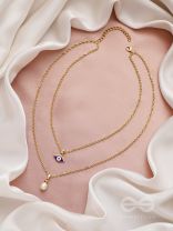 The Eye Candy- Golden Embellished Necklace With Anti-Tarnish Coating 