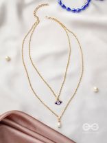 The Eye Candy- Golden Embellished Necklace With Anti-Tarnish Coating 