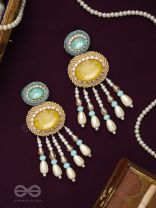 Ilvaka- The Celestial Enigma- Pearls and Stones Embroidered Earrings