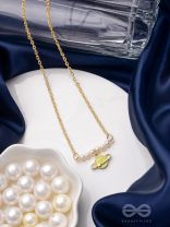 The Planet Crafter- Golden Embellished Necklace With Anti-Tarnish Coating 