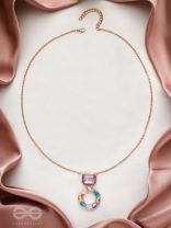 The Pebble Path- Golden Embellished Necklace With Anti-Tarnish Coating 