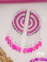 Tamarasi - The Lotus Pond - Beads And Cutdana Hand Embroidered Earrings