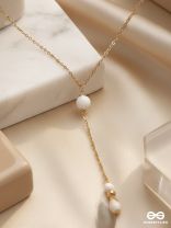The Pearl Shower- Golden Embellished Necklace With Anti-Tarnish Coating 