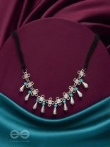 The Beryl Coronet- Oxidised Silver Necklace