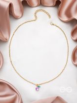 The Fig Delight- Golden Embellished Necklace With Anti-Tarnish Coating