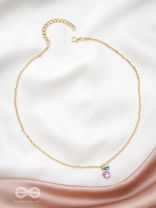 The Fig Delight- Golden Embellished Necklace With Anti-Tarnish Coating