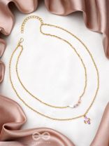 Double The Charm- Golden Layered Necklace With Anti-Tarnish Coating 