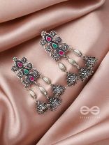 The Splendid Shrine- Oxidised Jhumka Earrings