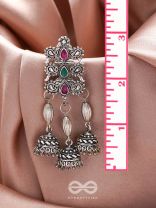 The Splendid Shrine- Oxidised Jhumka Earrings