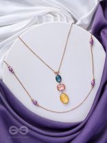 The Cosmic Cluster- Golden Embellished Layered Necklace With Anti-Tarnish Coating 