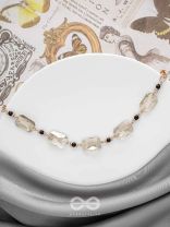 The Shimmering Nightfall- Golden Embellished Necklace