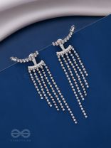 STUDDED-DE-LUXE - SILVER SPARKLING EAR JACKETS