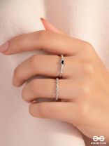 LIFE IN A ZIG-ZAG- SET OF 2 ADJUSTABLE SILVER RINGS
