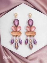 The Radiant Cascade - Golden Embellished Earrings