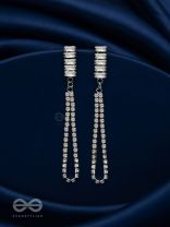Gala Night - Silver Embellished Earrings 