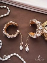 Prachurya - The Marine Abundance - Shells, Mirrors And Beads Hand Embroidered Cuff Bracelets (Set Of 2)