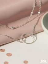 The Lavish Layers Of Elegance - Silver Multilayered Neckpiece With Anti-tarnish Coating