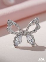 Pristine excellence - Crystal butterfly studs 