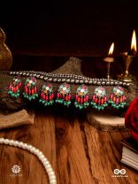 TRIBAL TANGO - OXIDISED AND CHARM NECKLACE