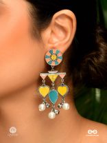 CARNIVAL BLOOM – OXIDISED HEART EARRING