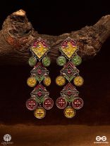 FOLK FLAIR – VIBRANT TRIBAL LONG EARRING