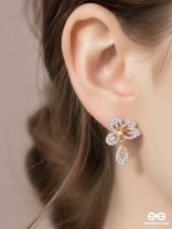 SHINE BLOOMLET – SPARKLY PETAL DROP EARRINGS