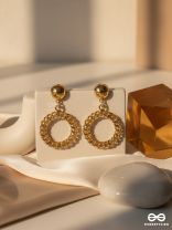 Glistening Golden Ringlet Earrings