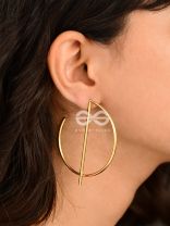 Simply Elegant Golden Geometric Earrings