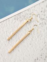 The Simply Elegant Golden Dangling Earrings