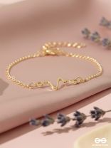 The Elegant Casual Heartbeat Bracelet- Golden