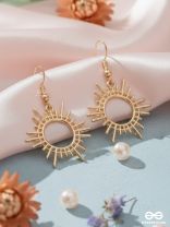 The Cute Little Sun - Golden Elegant Earrings