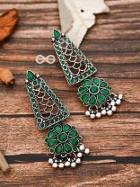 The Elegant Jaw Droppers - Emerald Green - The Embellished Oxidised Collection