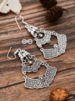 The Oxidised Dangler Collection - The Layered Peacock Motifs