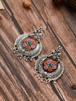 The Peppy Touch - Oxidised Boho Earrings