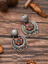 The Peppy Touch - Oxidised Boho Earrings