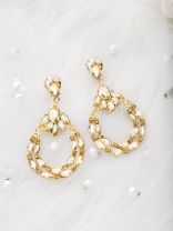 The Bellissimo Collection Embellished Droplet Earrings - Golden