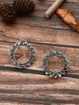 The Funky Florals - Oxidised Boho Studs