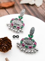 The Intricate Artistry (Pink-Green) - The Embellished Oxidised Collection